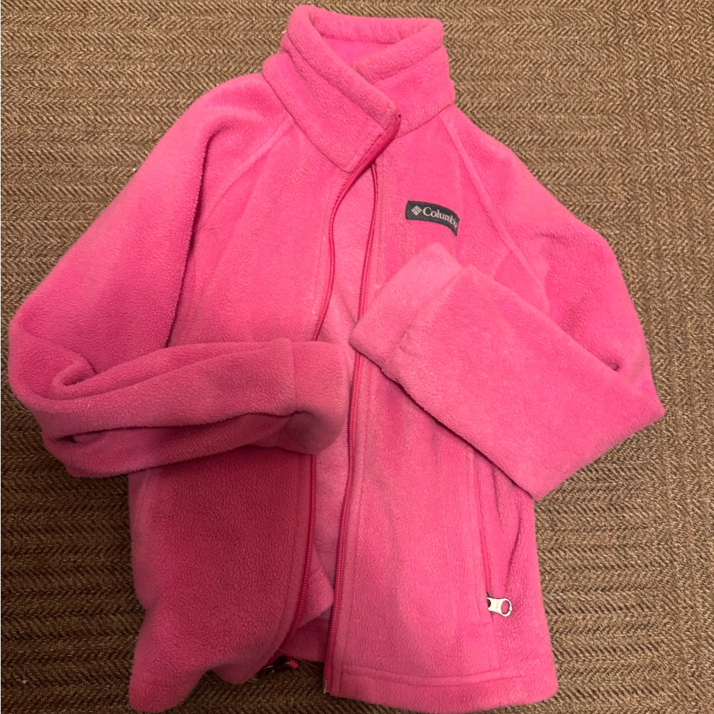 Columbia Pink Fleece Jacket Girls Size 7-8